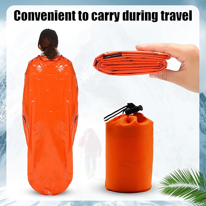 Macarrie 12 Pack Sleeping Bags Set with Compression Sacks, 6 Adult Camping Sleeping Bags and 6 Emergency Survival Sacks for Hiking Outdoor Homeless Shelters Donation Supplies