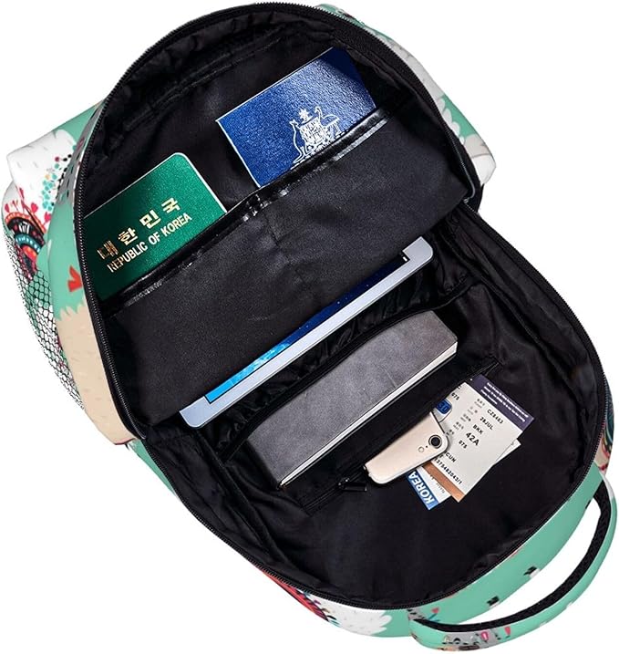 Lightweight Backpack for Gym Travel Bicycle, Big Capacity Multipurpose Anti-Theft Carry On Bag, Alpaca Llama Animal Travel Hiking Bag Day Pack