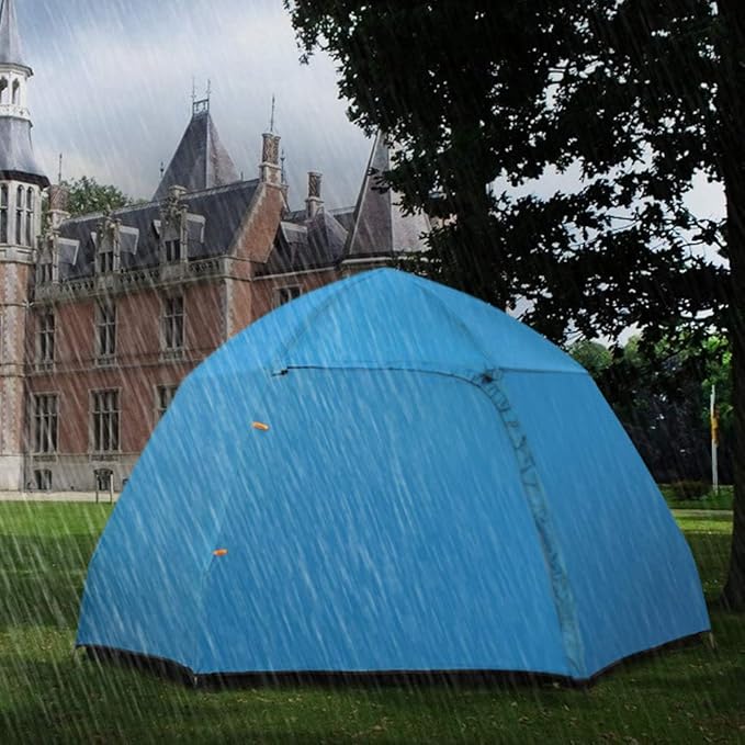 GeRRiT Outdoor UV Lightweight Waterproof Tent for 5-8 Man, Portable Pop-Up Beach Tent Anti UV Quick Set up for Hiking Camping Outdoor Instant 4 Season Sun Shelter, Orange