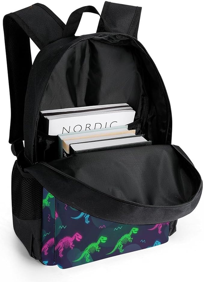 Sports Gym Outdoor Backpack Dinosaur College Bookbag with Large Capacity Rucksack for Men Women