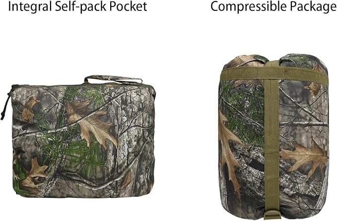 LOOGU Camo Blanket Waterproof Insulation Poncho Liner for Outdoor Camping, Hiking, Hunting, Survival, Backpacking, Picnicking