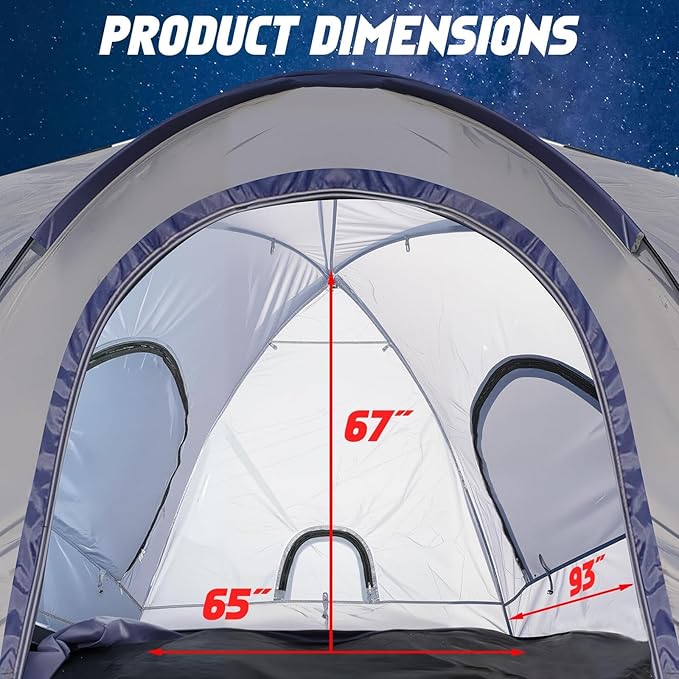 Truck Bed Tent for Pickup Trucks - Waterproof Camping Shelter with Insect‑Prevention Mesh & Quick Setup - Fits 5.5–6′ Beds - Rainproof Outdoor Shelter for Fishing, Hiking, Travel