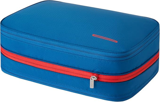 Bee Nesting Compression Packing Cube 2-Layer Travel Luggage Organizer with Wet Dry Separation Expandable Space Saver Bag for Suitcase and Backpack