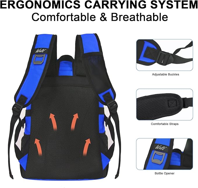 WOLT Cooler Backpack,24 Cans Insulated Backpack Cooler Leakproof,Lightweight Soft Cooler Bag,Camping Cooler,Large Capacity Beach Cooler,Waterproof Travel Cooler Lunch Backpack for Hiking