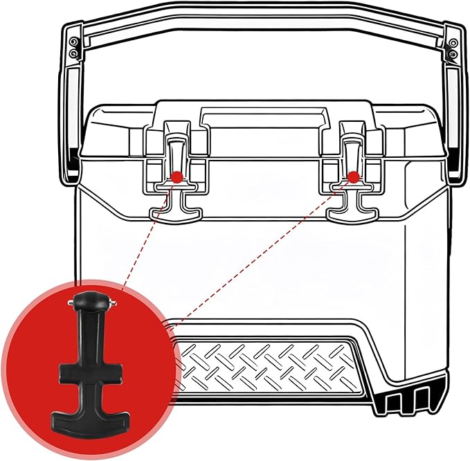 Upgraded Cooler Latches & Drain Plug Kit - Durable Rubber, Compatible with Yeti Roadie, Tundra, Tank, and RTIC