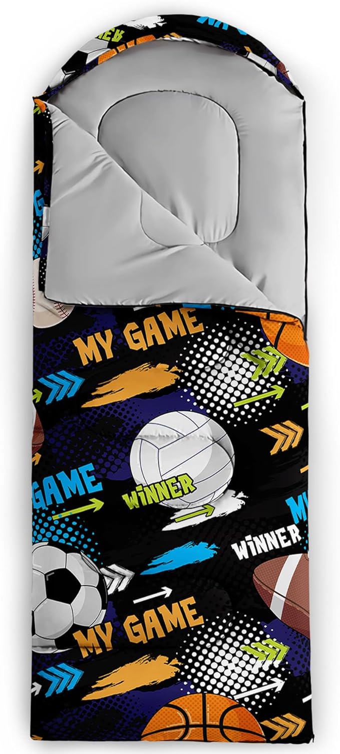 QOOMO Camping Sleeping Bags,3 Season Warm & Cool Weather,Lightweight,Waterproof Sleeping Bags for Adults & Kids,Traveling,and Outdoors,Camping Gear Equipment