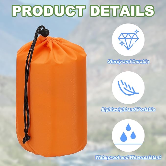 PATIKIL Stuff Sack, Waterproof Outdoor Storage Sack Portable Drawstring Dust Flap Bag Lightweight Sleeping Bag for Camping Hiking Backpacking