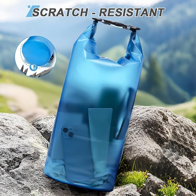 Dry Bags for Kayaking Waterproof, 5L/10L Dry Storage Bag, Roll Top Wet Bag for Swimming, Boating, Fishing,Camping & Beach