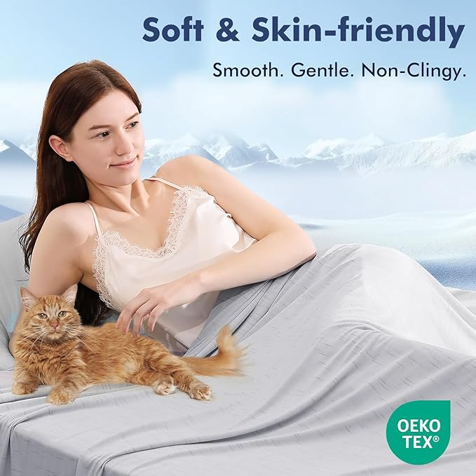 Elegear Cooling Blanket for Hot Sleepers, Double-Sided Arc-Chill® 3.0 Cooling Tech, Q-Max >0.5 Cool to Touch Cooling Blankets, Soft Breathable Summer Blanket for Night Sweats & Hot Flashes, Queen