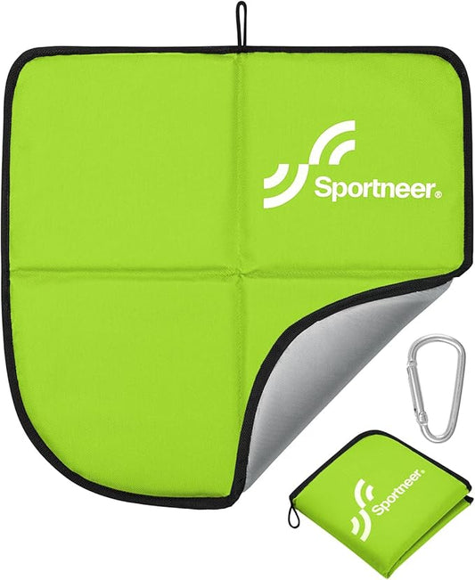 Sportneer Sitting Pad: Lightweight Waterproof Folding Seat Pad for Backpacking, 15.75'' x 15.75'' Portable Camping Seat Mat for Hiking, Picnics Beach & Outdoor Use, 0.13lbs