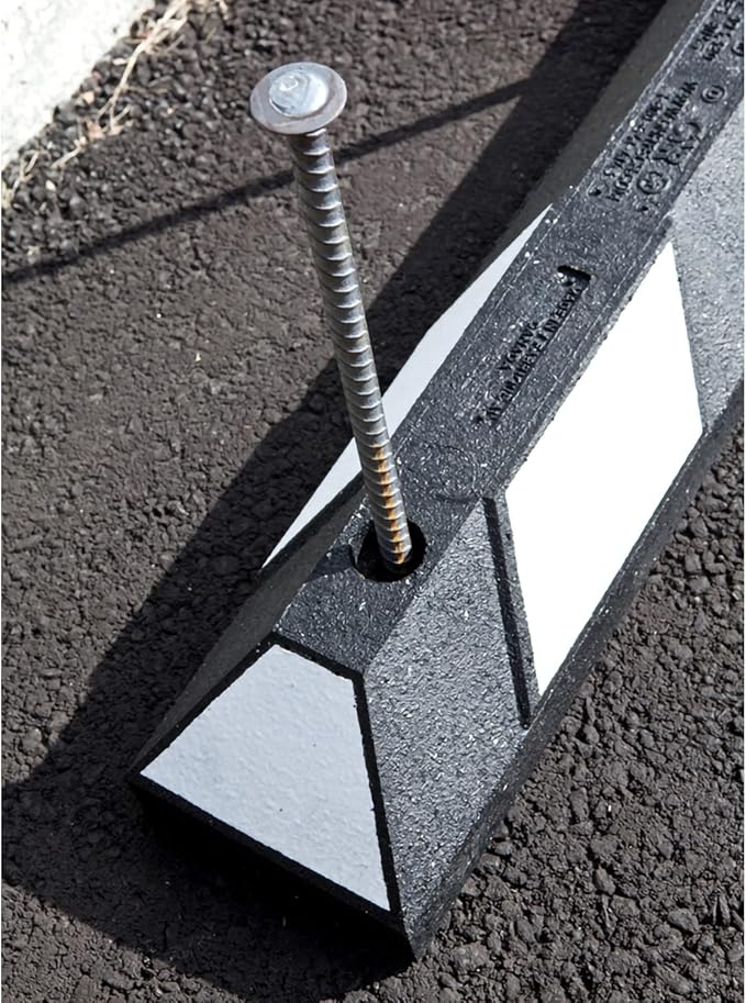 SmartSign Rebar Spikes - Pack of 40, Length 14", Diameter 1/2", Heavy Duty Metal Rebar Stakes for 6ft Parking Curbs/Wheel Stop/Speed Bump, Silver