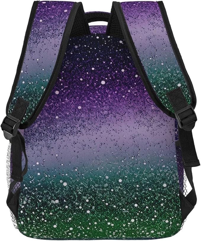 Rucksack Anti-Theft Multipurpose Large Capacity Carry On Bag, Sparkling Mermaid Scales Travel Hiking Bag Day Pack With Side Pockets