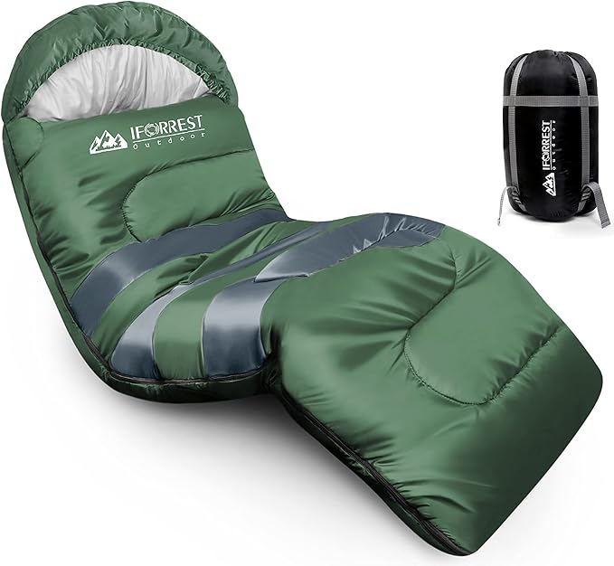 IFORREST Sleeping Bag - Single-Person Cold Weather Camping Sleep Bag for Adults and Teens - XXL 33in/ 40" - Extra-Wide & Warm for Big & Tall - All-Season Comfort