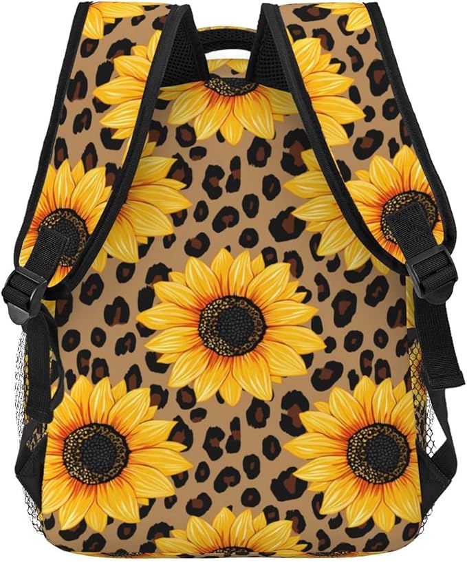 Rucksacks Lightweight Multipurpose Anti-Theft 90S Sunflower Leopard Shoulder Bag Large Capacity Business Computer Bag With Smooth Zippers
