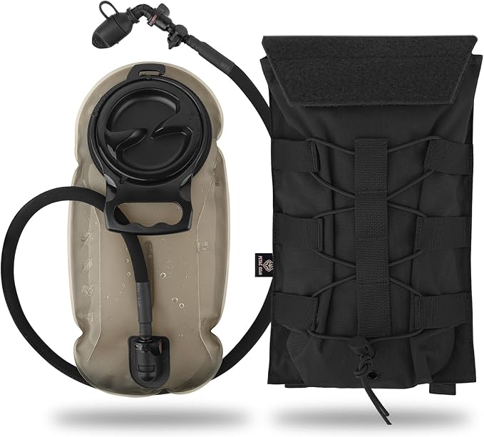 PETAC GEAR 1.5L / 3L Tactical Hydration Pack，Molle Carrier Pouch for 50 oz /100 oz Hydration Bladder Daypack Water Backpack.