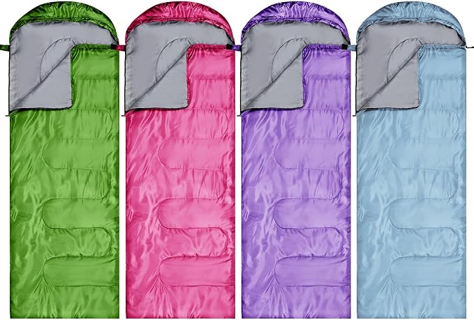 Tudomro 2 Pcs Camping Sleeping Bag for Adults, Lightweight Packable Waterproof Camping Gear Equipment to Keep Warm for Spring Summer Fall Indoor Outdoor Backpacking Hiking Travel