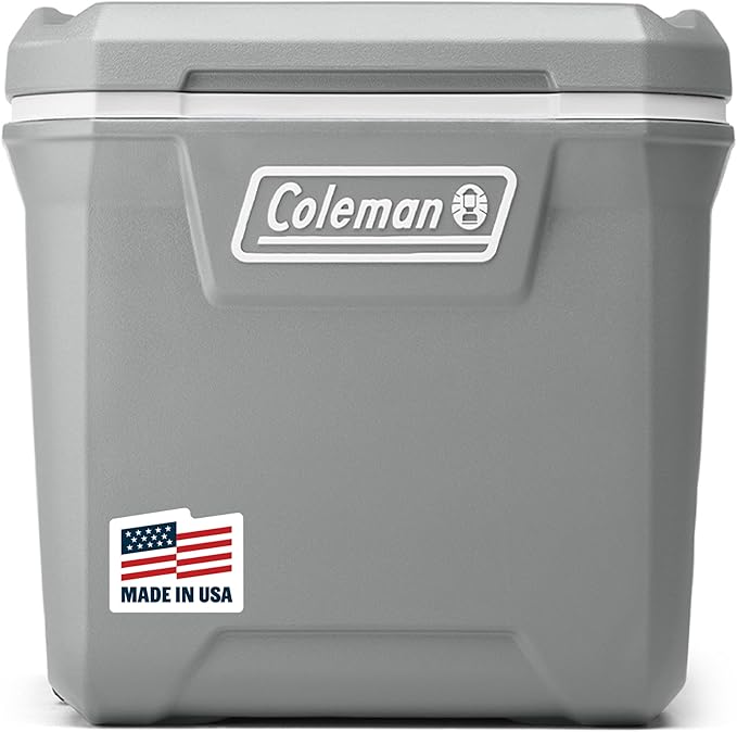 Coleman Classic Series Insulated Portable Rolling Cooler with Wheels, Leak-Resistant Outdoor Hard Cooler Keeps Ice up to 5 Days, 65-Quart