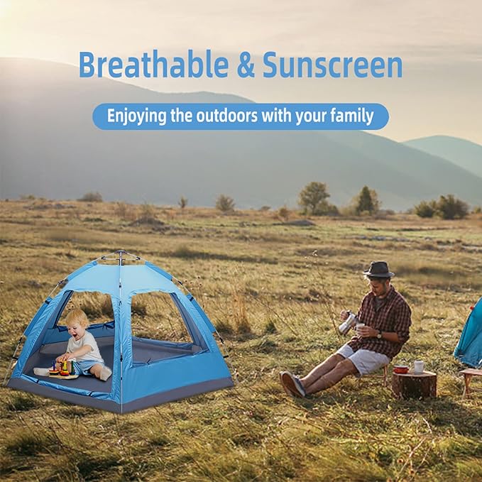 Large Camping Instant Tents,Automatic Waterproof Family Camping Tent,Easy Setup Camping Tents,Lightweight Backpacking Tent,for Outdoor Beach Hunting Hiking Travel