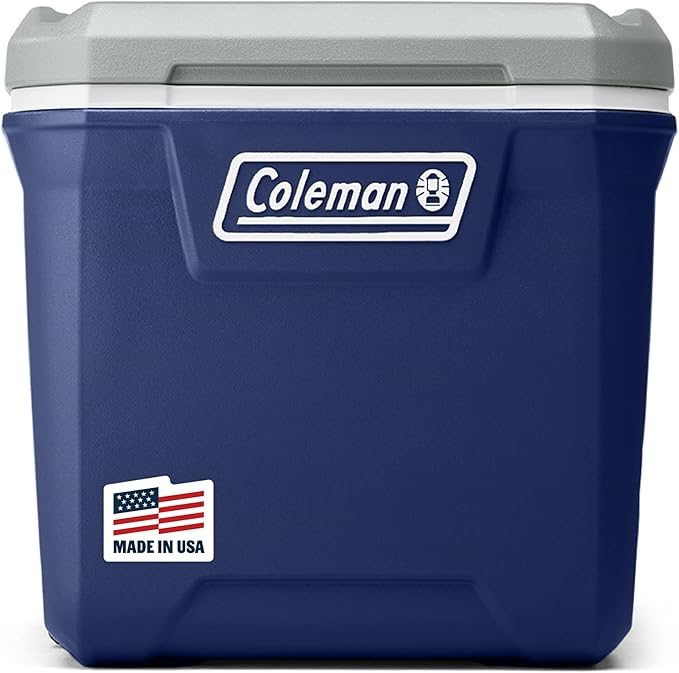 Coleman Classic Series Insulated Portable Rolling Cooler with Wheels, Leak-Resistant Outdoor Hard Cooler Keeps Ice up to 5 Days, 65-Quart