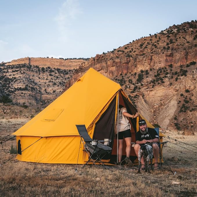 WHITEDUCK Regatta Canvas Bell Tent - w/StoveJack, Waterproof, 4 Season Luxury Camping and Glamping Yurt Tent Outdoor