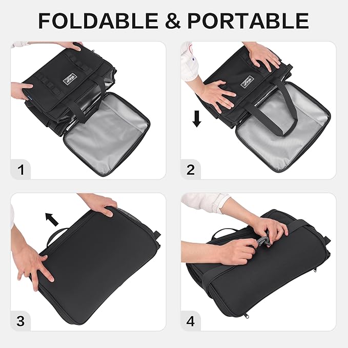 SUNUP 48 Cans Soft Sided Insulated Cooler Bag, Collapsible Large Lightweight Ice Chest, Portable Leak-Proof Cooler for Travel, Camping, Beach, Grocery