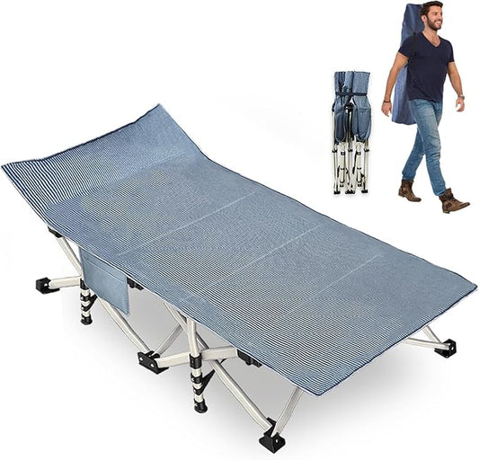 XXL Camping Cot Sleeping cots for Adults Oversize XXL Cots for Sleeping Extra Wide Camping Bed Folding Cot Heavy Duty with Carry Bag for Home Outdoor Travel