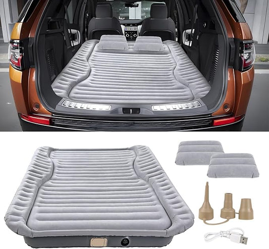 OPP ULITE SUV Air Mattress with Cordless Built-in Pump Fast Air Inflate, 6P Eco-Friendly PVC Flocking, Skin-Friendly Feeling, 5.5-inch Height Car/Camping Mattress for Mid/Large SUV, Minivan, Truck