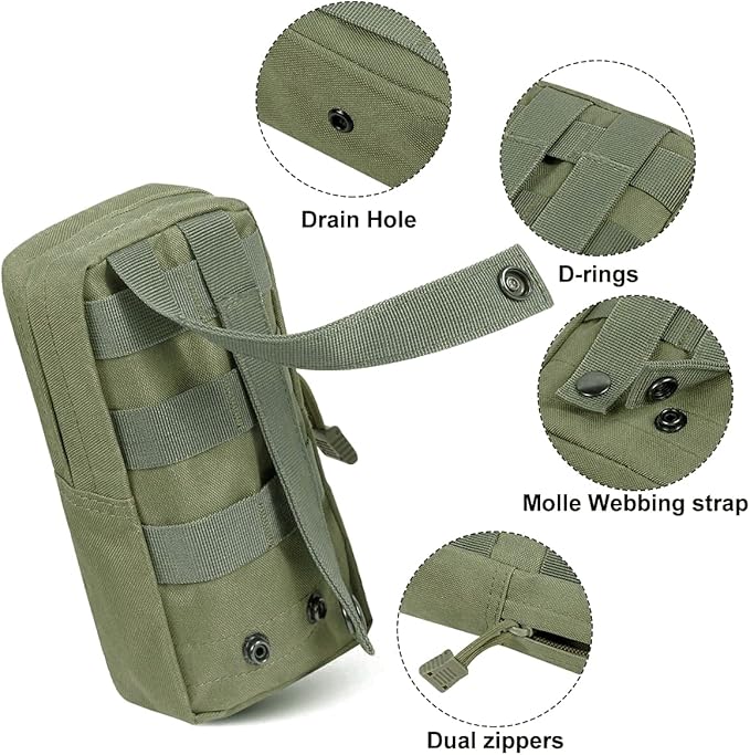 Gogoku 4-Pack Molle Pouch Tactical Molle Pouches Compact Utility EDC Waist Bag Pack