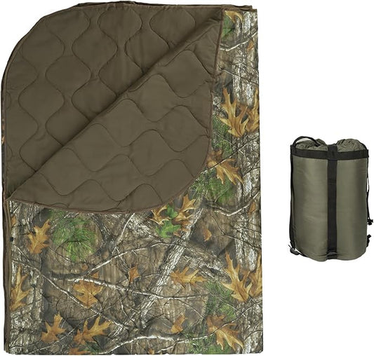 LOOGU Camo Blanket Waterproof Insulation Poncho Liner for Outdoor Camping, Hiking, Hunting, Survival, Backpacking, Picnicking