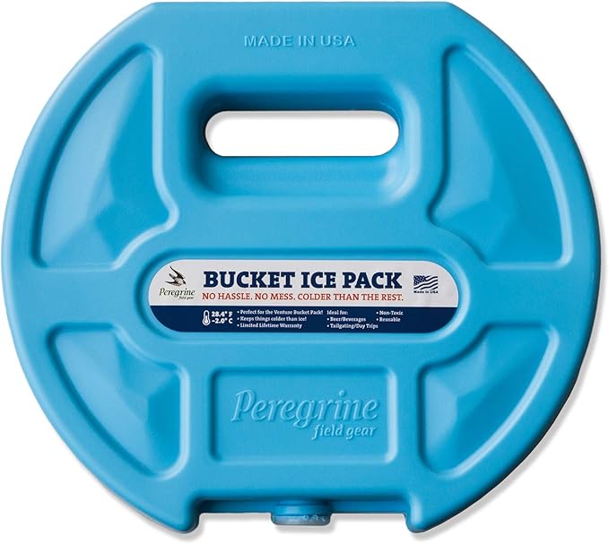 Peregrine Field Gear Bucket Ice Pack Compatible with Venture Bucket for Drink, Beverage, Camping, Hunting & Fishing