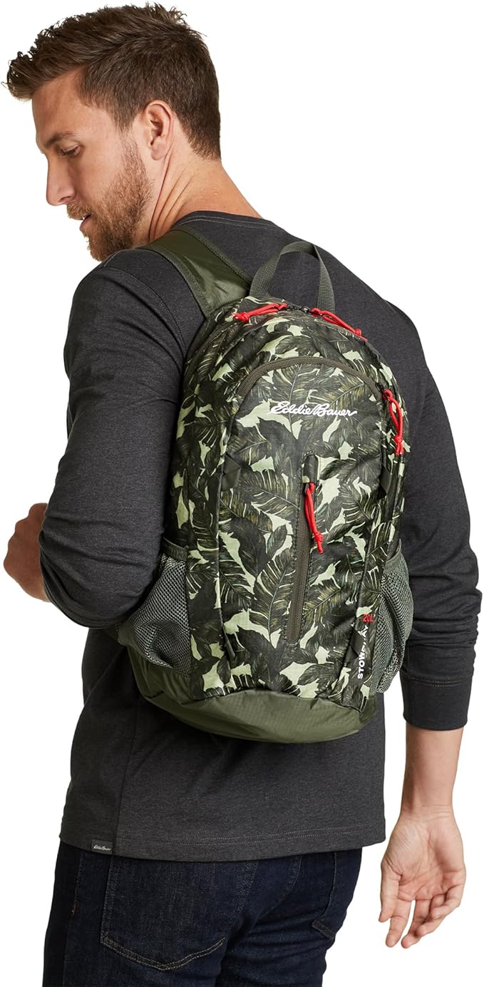 Eddie Bauer Stowaway Packable Backpack | Travel | Outdoor | Lightweight | Foldable | Durable | Ripstop Polyester | 20L - Tobacco