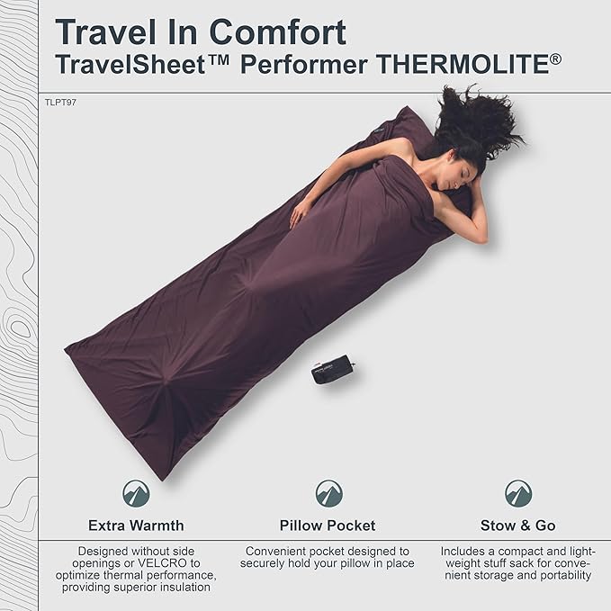 COCOON - Premium - TravelSheet -Thermolite - Volcano Grey - Regular