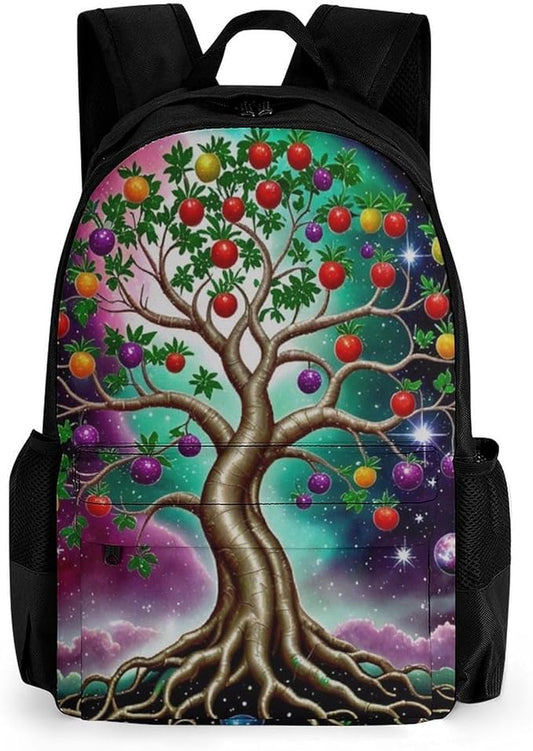 Daypack Lightweight Multipurpose Anti-Theft Mystery Tree Of Life Fantasy Magic Art Shoulder Bag Large Capacity Laptop Book Bag Rucksack With Adjustable Shoulder Straps