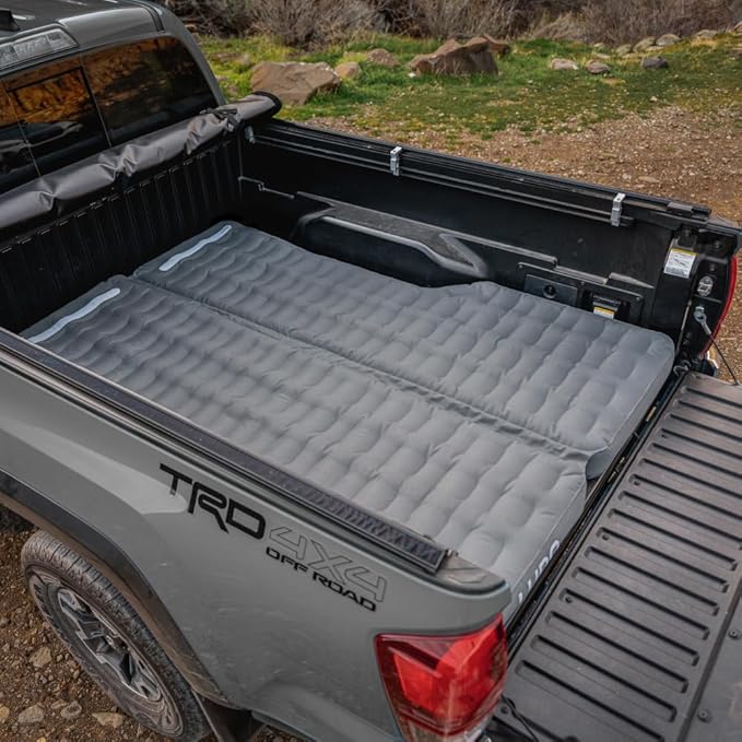 Luno AIR 6ft Truck Bed Mattress Car Camping - Tailored 2nd & 3rd Gen Tacoma Support | Sleeps 2 People up to 6ft Tall