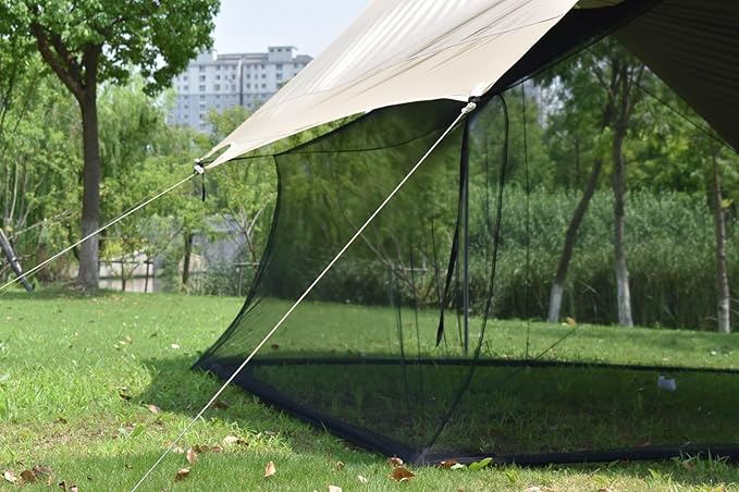 Outdoor Mesh Screen House Lightweight Camping Canopy Tent Net Mesh Outdoor 4-6 Person Mesh Net Travel Portable Tarp Mesh (Small)