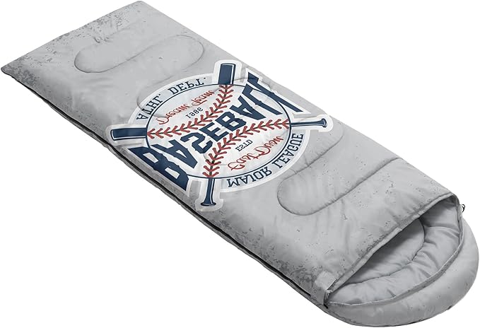 Kids Sleeping Bag for Boys Girls,Rocket Moon Print-Lightweight Warm Portable Outdoor Indoor-Waterproof Cold Weather Resistant Sleeping Bag for Camping Hiking