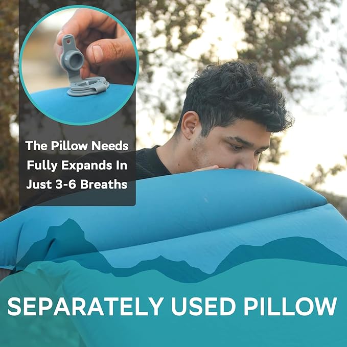 Clostnature Self Inflating Sleeping Pad for Camping - 1.5/2/3 inch Camping Pad, Lightweight Inflatable Camping Mattress Pad, Insulated Foam Sleeping Mat for Backpacking, Tent, Hammock