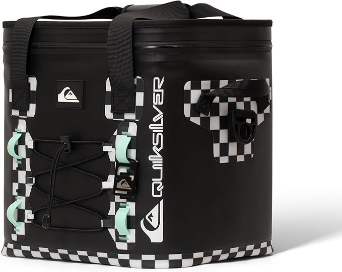 Quiksilver Welded Bungee Backpack Cooler, 30L/36 Cans, 48-72 Hours Insulation, Leakproof & Waterproof IPX7 Rated, Heavy-Duty 600D TPU, Adjustable Straps