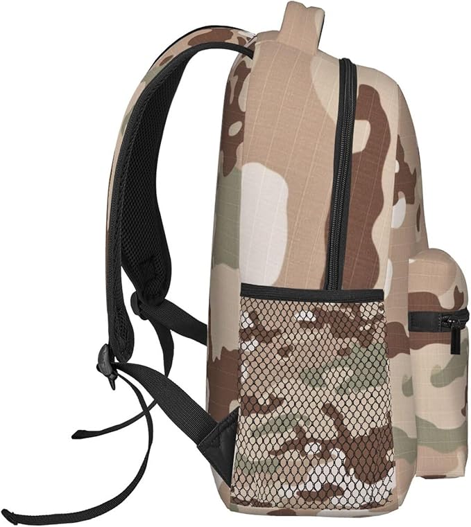 Backpack Anti-Theft Multipurpose Large Capacity Carry On Bag, Us Army Camouflage Camping Outdoor Backpack With Side Pockets