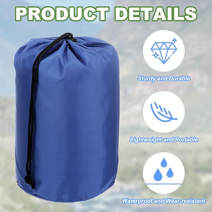 PATIKIL Stuff Sack, Waterproof Outdoor Storage Sack Portable Drawstring Dust Flap Bags Lightweight Sleeping Bag for Camping Hiking Travel