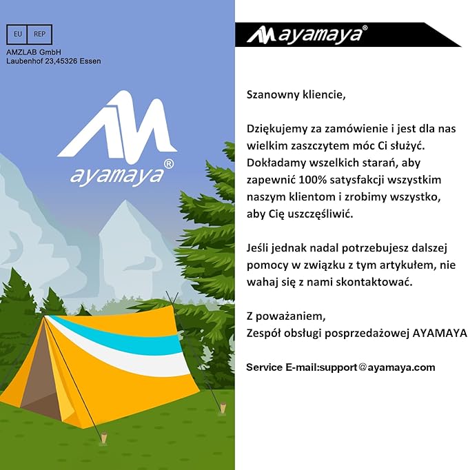 AYAMAYA Camping Tarp with Poles Heavy Duty, 10 x 15 FT Extra Large Waterproof Tarp Tent Awning, Hammock Rain Fly Sun Shelter for Camping, Beach, Picnic, Outdoor Activities