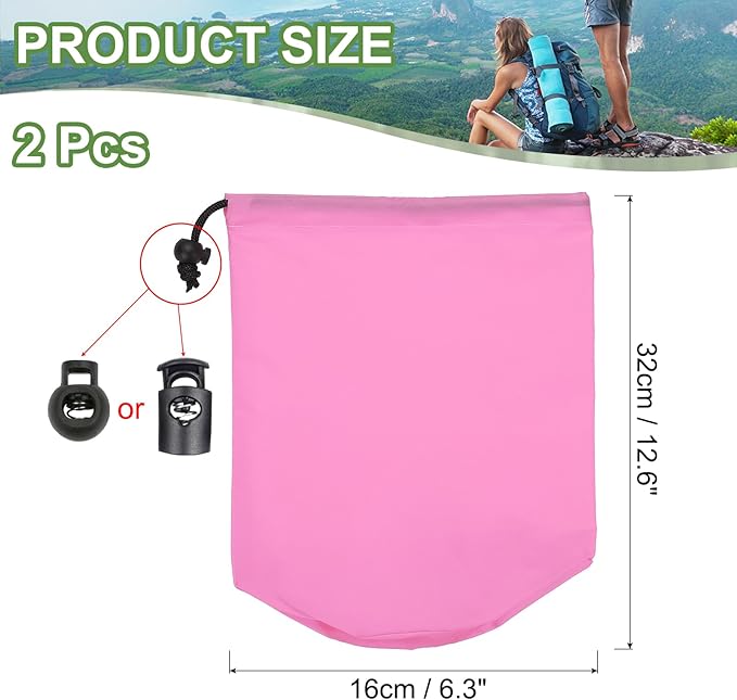 PATIKIL Stuff Sack, Waterproof Outdoor Storage Sack Portable Drawstring Dust Flap Bag Lightweight Sleeping Bag for Camping Hiking Travel