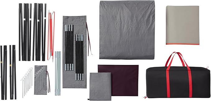Coleman Skylodge 10-Person Family Tent, Weatherproof XL Tent with Rainfly & Room Divider, Fits 4 Queen-Sized Airbeds, Made of PFAS-Free Materials