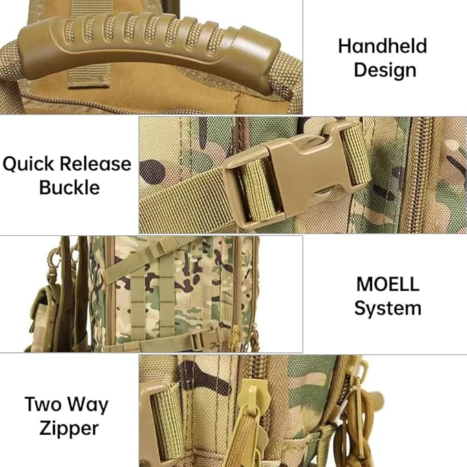 40L Large capacity backpack for men, Hiking backpack,Waterproof bag,large-capacity Tactical backpack with MOLLE System,Suitable for camping,Hunting,mountain climbing(Camouflage)