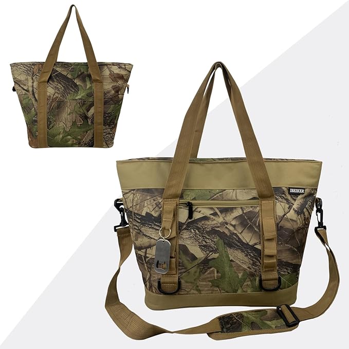 Insulated Cooler Bag, Large Insulated Bag, Reusable Shopping Bags, Leakproof Soft Cooler with BagsBottle Opener, Suitable for Supermarket Shopping, Travel,Beach,Family Picnic,Camping