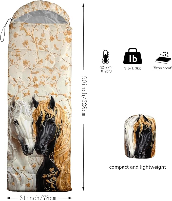 AILONEN Girls Pink Camping Sleeping Bags,Lightweight & Waterproof,3 Season Warm & Cool Weather,Cute Bow Duck Print Sleeping Bags for Kids,Girls,Adults Travelling,Outdoors