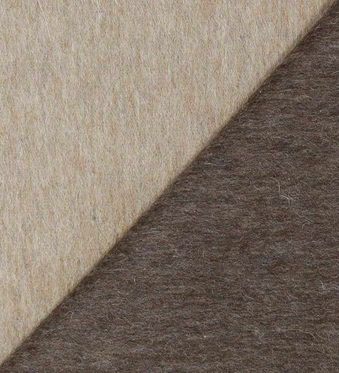 Thick Alpaca Wool Blanket Heavyweight for Camping Outdoors or Using Indoors | Soft Peruvian Alpaca Wool Blankets (Tan/Brown, Twin)