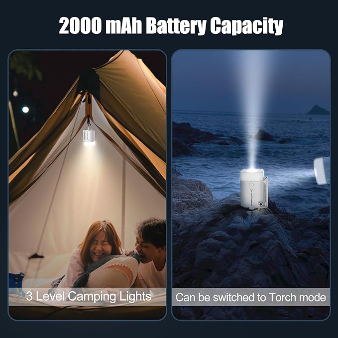 THE WEEKEND Portable Air Pump for Camping and Travel–Fast Inflate Deflate for Sleeping Pads Pool Floats and Outdoor Gear with Built in Light