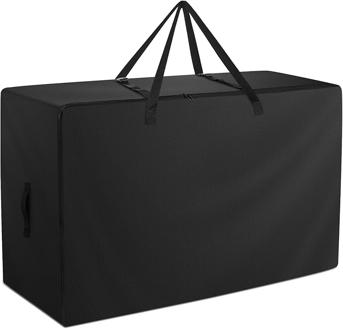 Folding Mattress Bag - 600D Oxford Cloth Heavy Duty Carry Case for Tri-Fold Guest Bed Mattress (Fits 6"" Full Mattress, Black), A-364