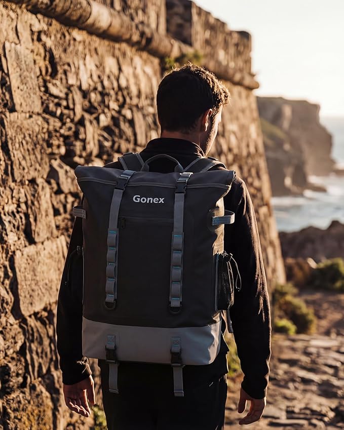 Gonex Cooler Backpack, 40 Can Insulated Soft Backpack Cooler Bag for Men Women, Waterproof Nylon TPU Cooler Backpack for Beach, Picnic, Lunch and Camping